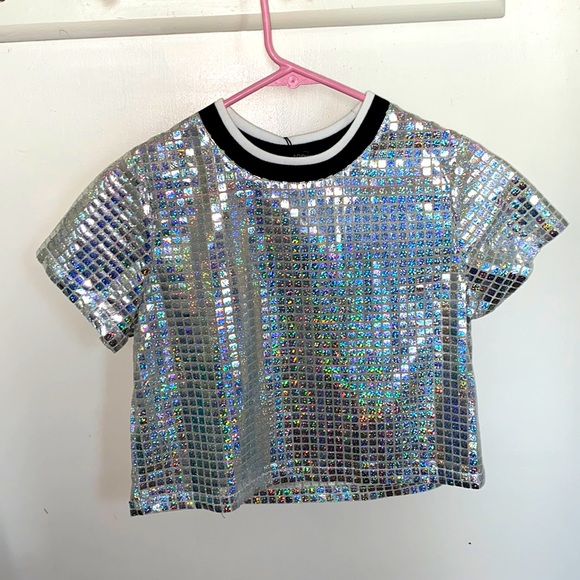 Holographic crop top - Picture 1 of 3
